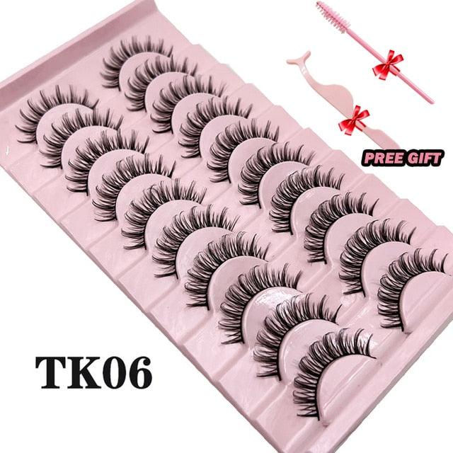 Russian Strip Lashes 10-Pairs Fluffy Mink - ItemBear.com