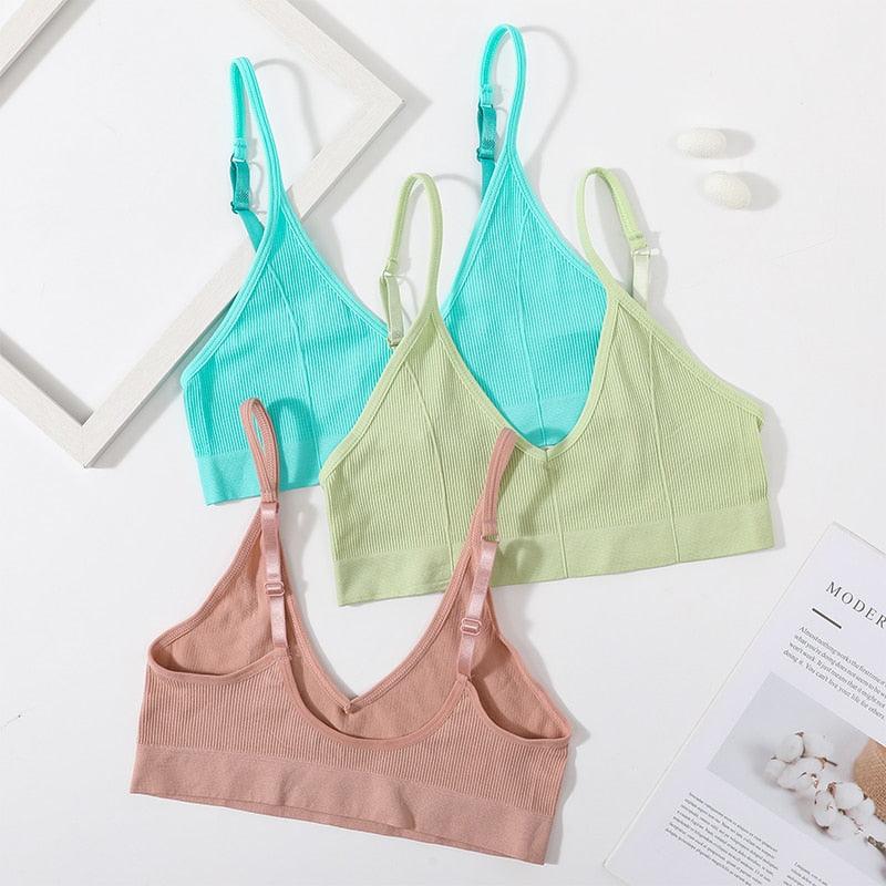 Seamless Solid Low Back Bralette - ItemBear.com