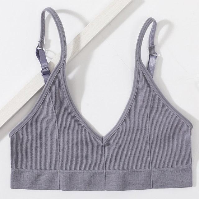 Seamless Solid Low Back Bralette - ItemBear.com
