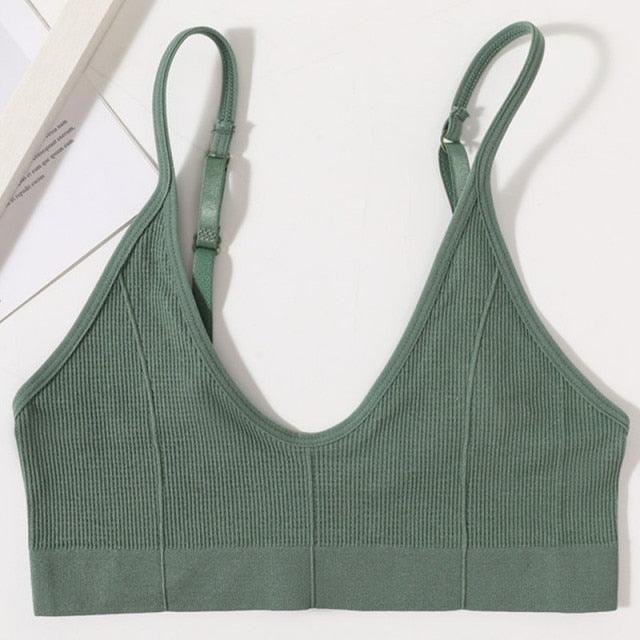 Seamless Solid Low Back Bralette - ItemBear.com
