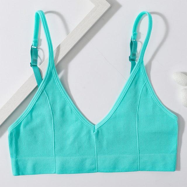 Seamless Solid Low Back Bralette - ItemBear.com