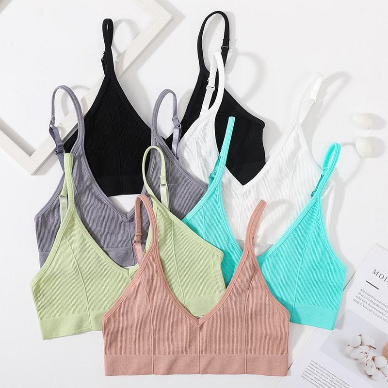Seamless Solid Low Back Bralette - ItemBear.com
