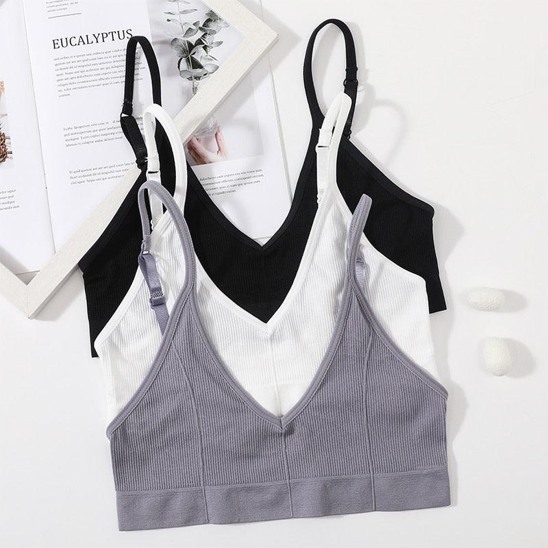 Seamless Solid Low Back Bralette - ItemBear.com