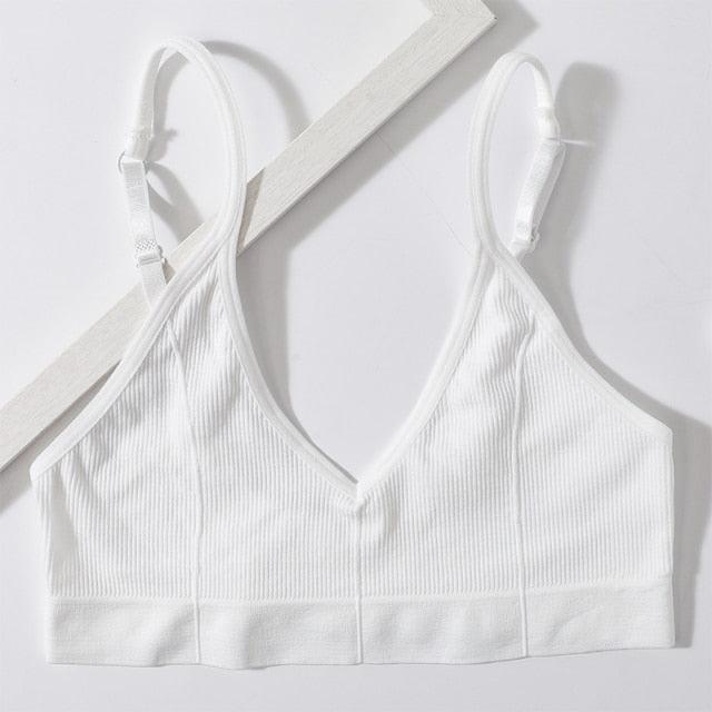 Seamless Solid Low Back Bralette - ItemBear.com