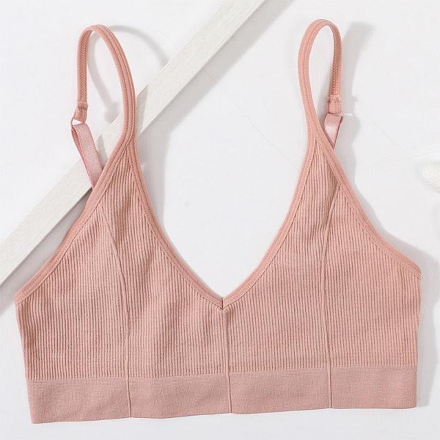 Seamless Solid Low Back Bralette - ItemBear.com