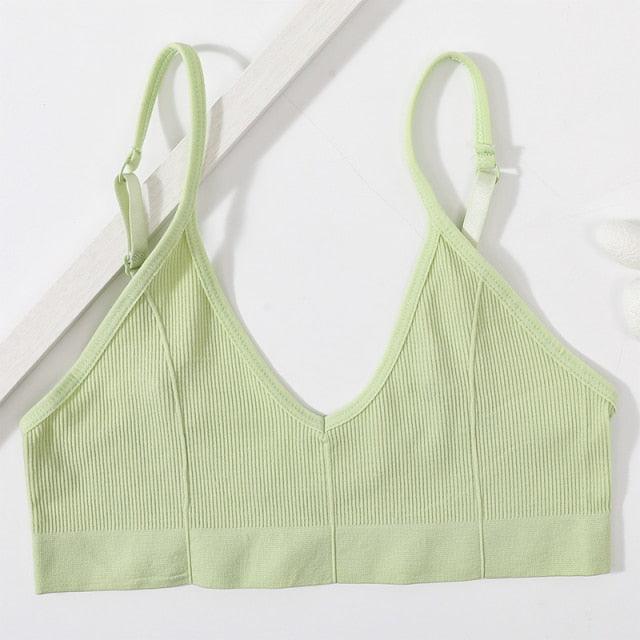 Seamless Solid Low Back Bralette - ItemBear.com