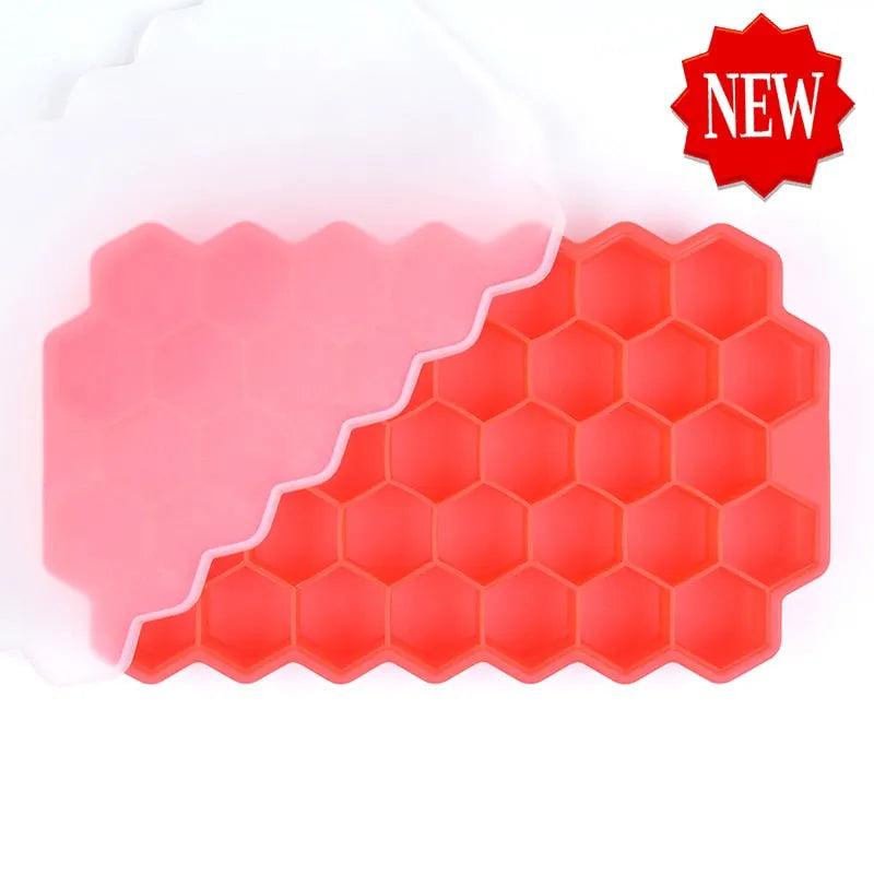 SILIKOLOVE Honeycomb Ice Cube Trays with Removable Lids Silica Gel Ice Cube Mold BPA Free - ItemBear.com