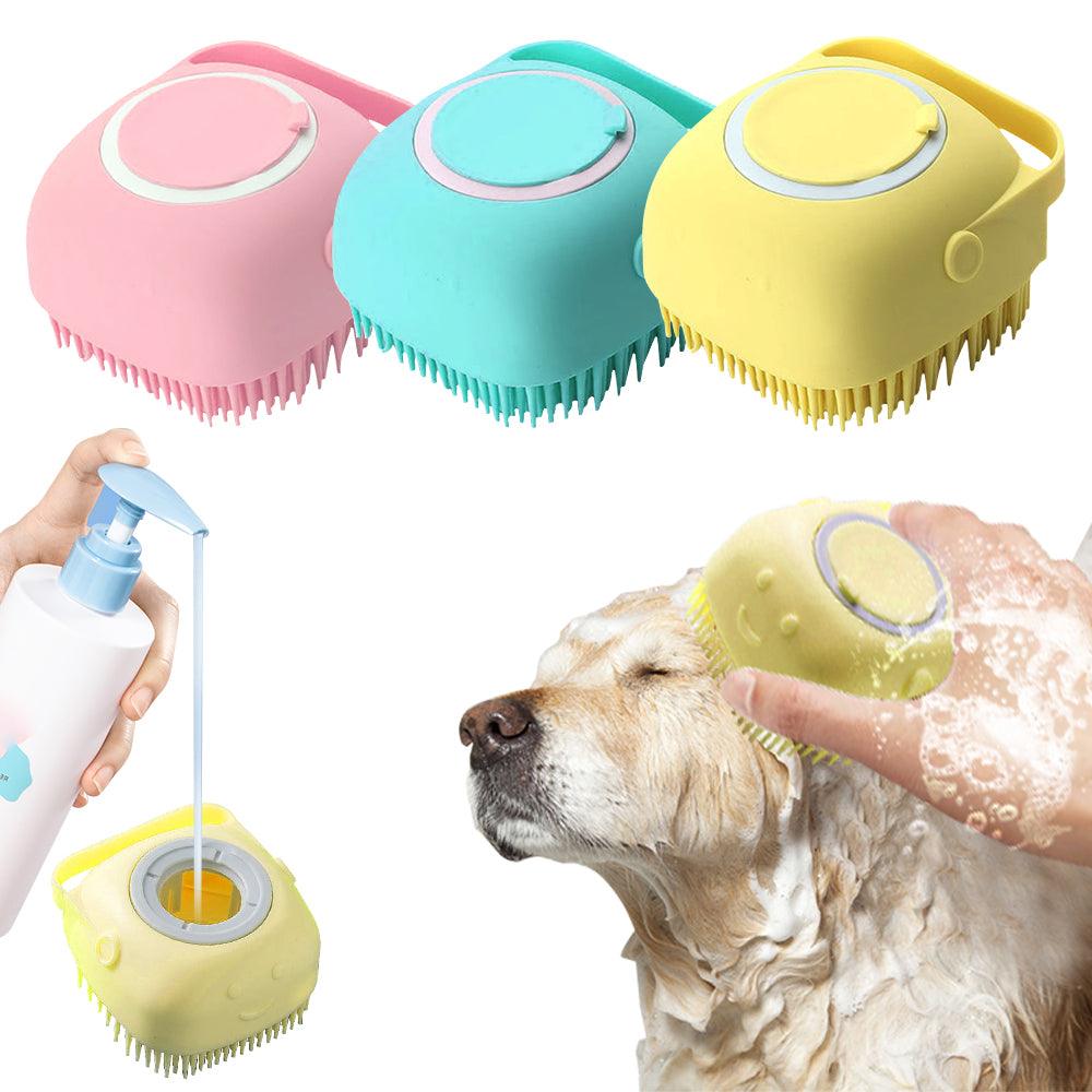 Soft Silicone Dog Massage Shampoo Brush - ItemBear.com
