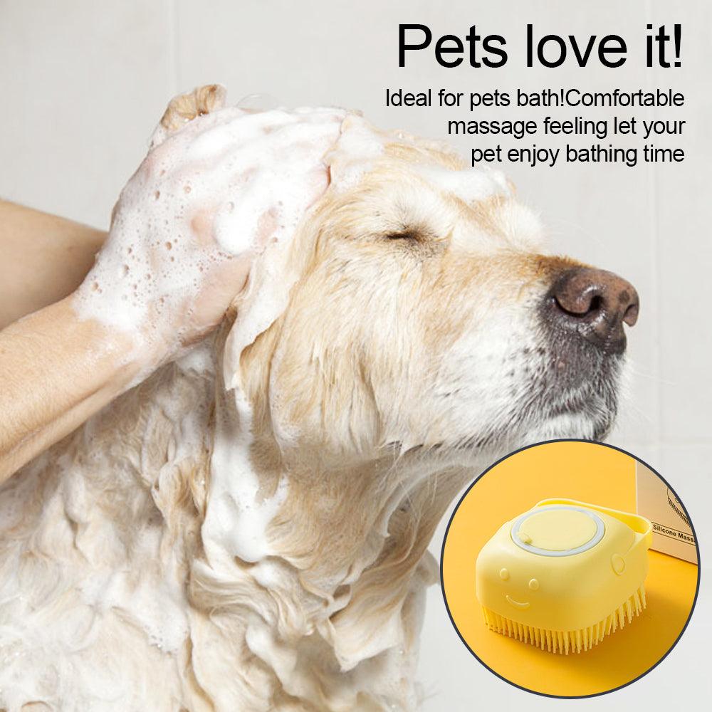 Soft Silicone Dog Massage Shampoo Brush - ItemBear.com
