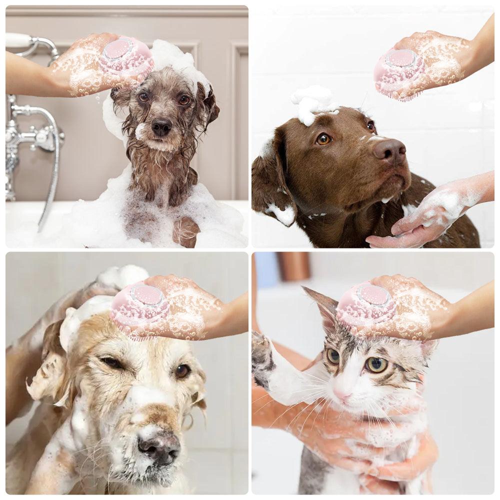 Soft Silicone Dog Massage Shampoo Brush - ItemBear.com