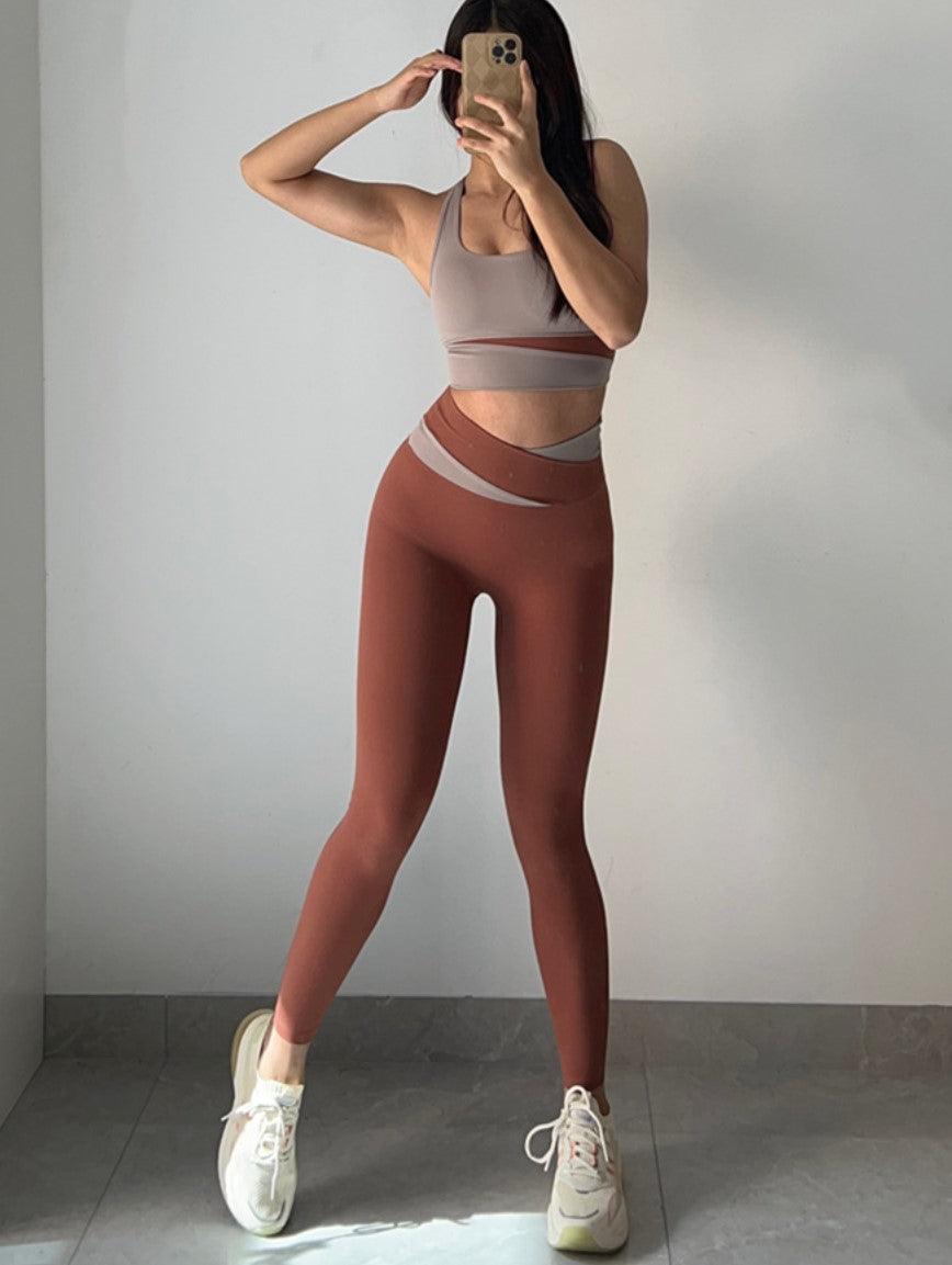 Splicing Seamless Yoga Set Gym Clothing Workout Clothes for Women Tracksuit Gym Set High Waist Sport Outfit Yoga suit - ItemBear.com