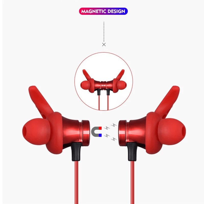 Sports Bluetooth Earphone Magnetic Wireless Headset Support TF - ItemBear.com