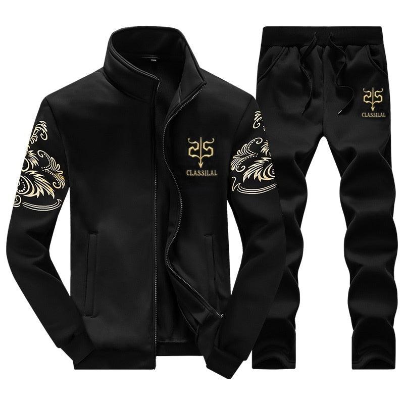 Spring Tracksuits Men Sporting Gyms Mens Set Casual Outfit Sportswear Fitness Men's Clothing Bodybuilding Male Zipper Sweat Suit - ItemBear.com