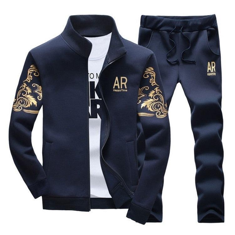 Spring Tracksuits Men Sporting Gyms Mens Set Casual Outfit Sportswear Fitness Men's Clothing Bodybuilding Male Zipper Sweat Suit - ItemBear.com