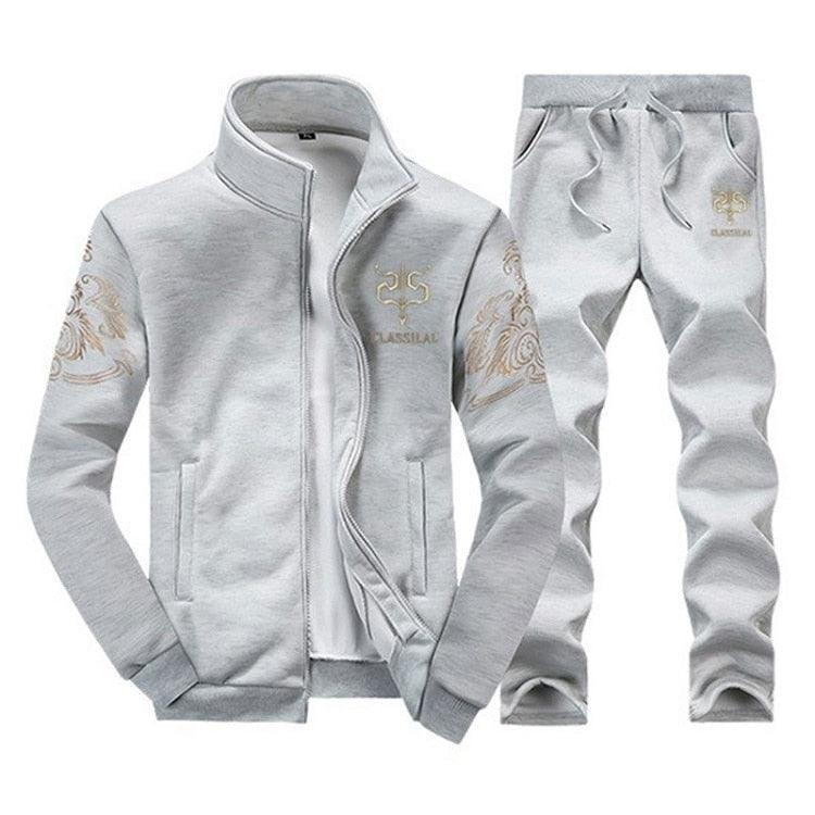 Spring Tracksuits Men Sporting Gyms Mens Set Casual Outfit Sportswear Fitness Men's Clothing Bodybuilding Male Zipper Sweat Suit - ItemBear.com