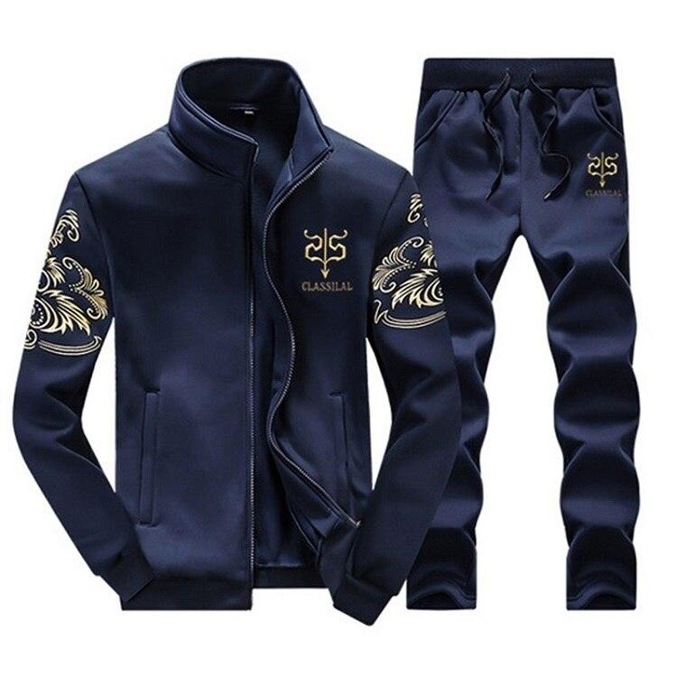 Spring Tracksuits Men Sporting Gyms Mens Set Casual Outfit Sportswear Fitness Men's Clothing Bodybuilding Male Zipper Sweat Suit - ItemBear.com