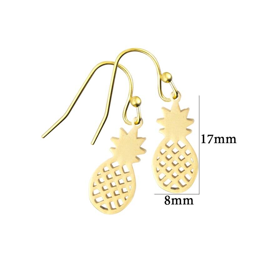Summer Style Pineapple Earrings Silver Color Small - ItemBear.com