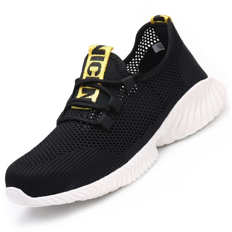 summer work shoes with protection breathable Lightweight safety shoes with iron toe anti-stab anti-slip working summer shoes - ItemBear.com
