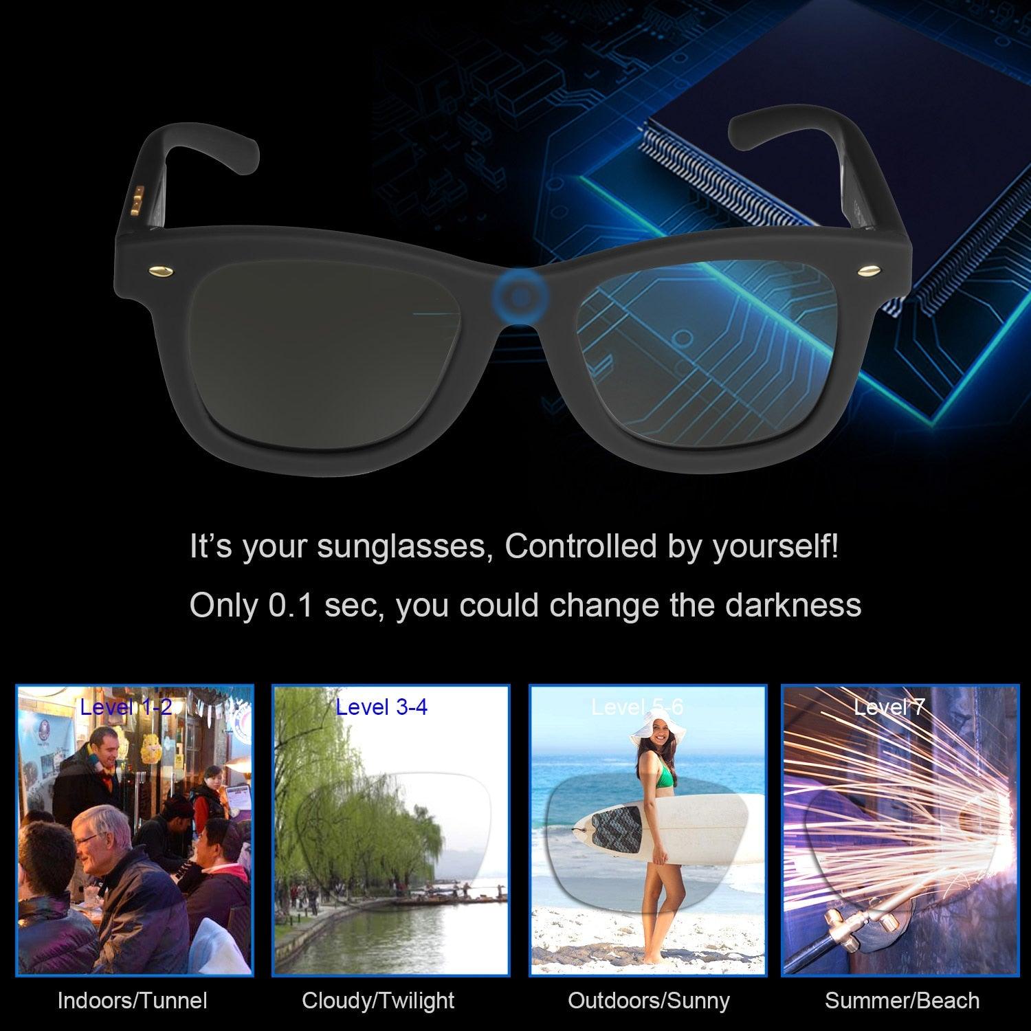 Sunglasses with Variable Electronic Tint Control - ItemBear.com