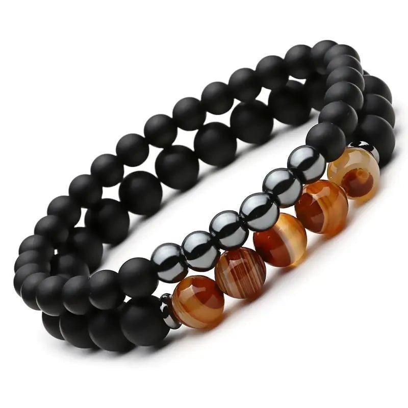 The Protector Hematite Agate Balancing Bracelet Set - ItemBear.com