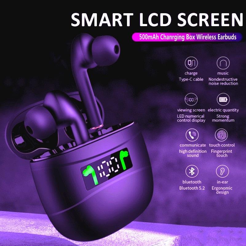 TWS Wireless Earphones Bluetooth 5.0 Headphones IPX7 Waterproof Earbuds LED Display HD Stereo Built-in Mic for Xiaomi iPhone - ItemBear.com