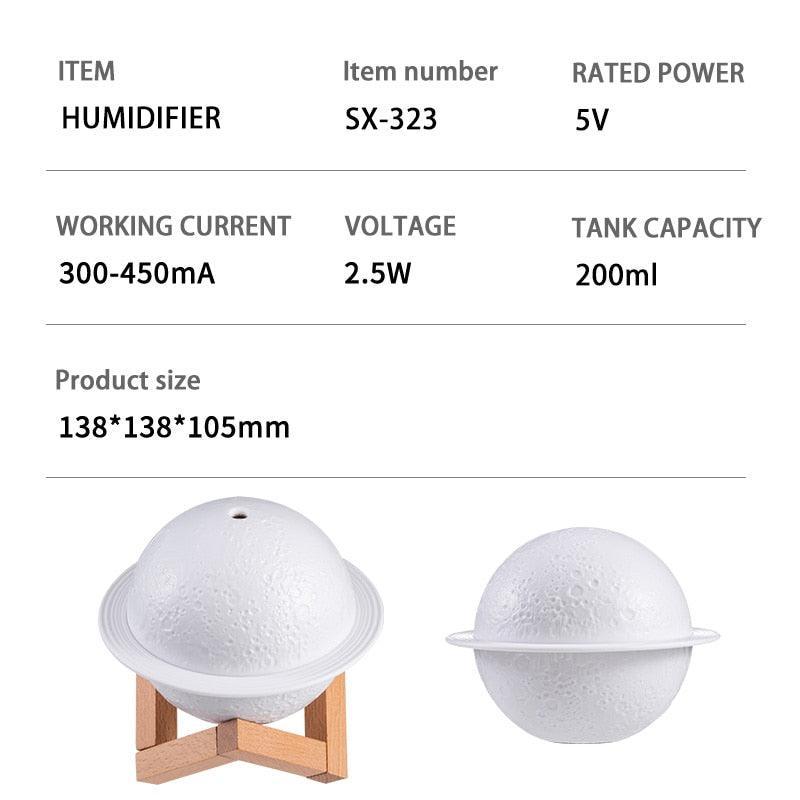 Ultrasonic Mini Air Humidifier 200ML Aroma Essential Oil Diffuser for Home Car USB Fogger Mist Maker with LED Night Lamp - ItemBear.com