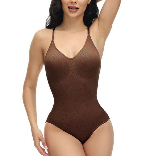V Neck Spaghetti Strap Compression Body Suits - ItemBear.com