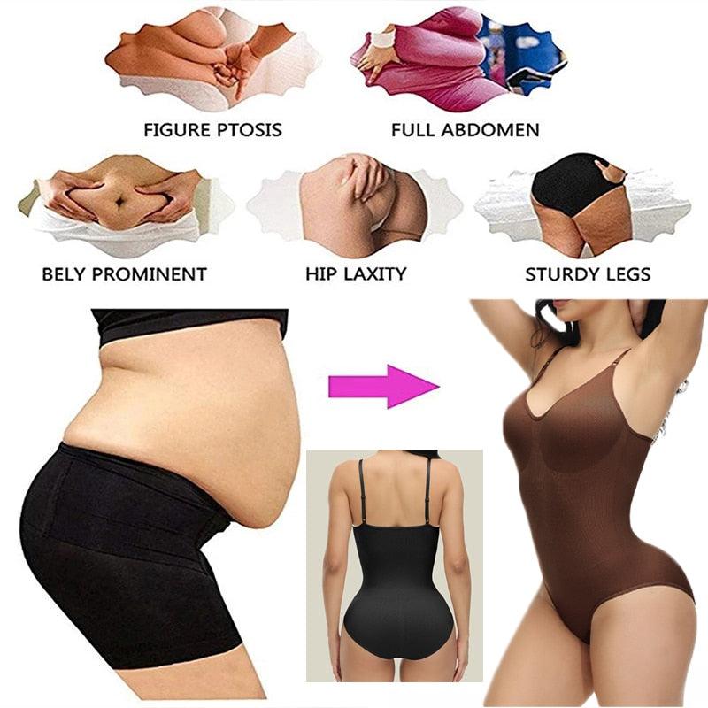 V Neck Spaghetti Strap Compression Body Suits - ItemBear.com
