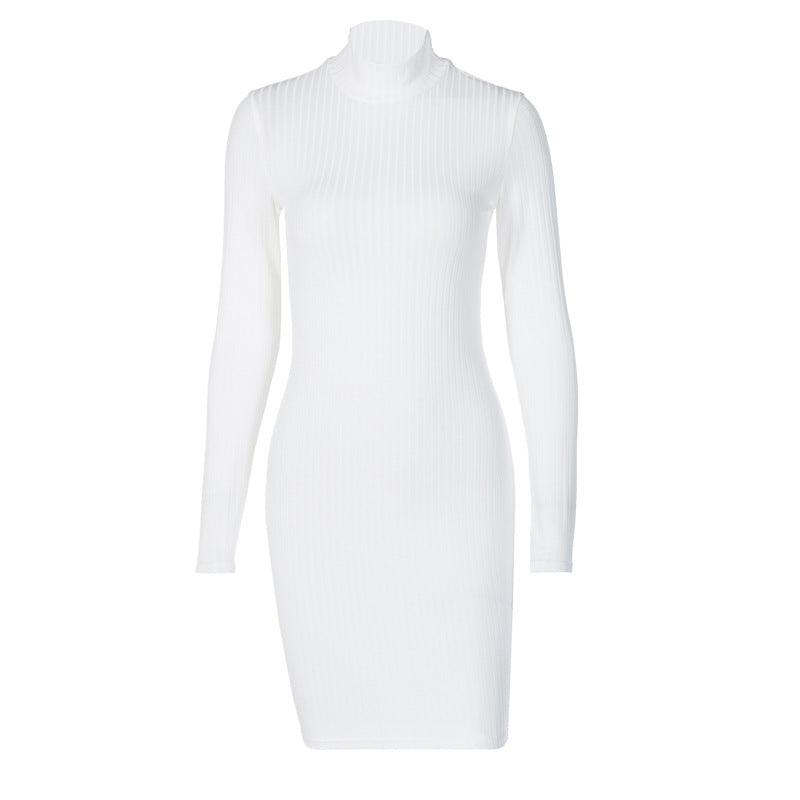 Victoria Ribbed Turtleneck Mini Dress - ItemBear.com