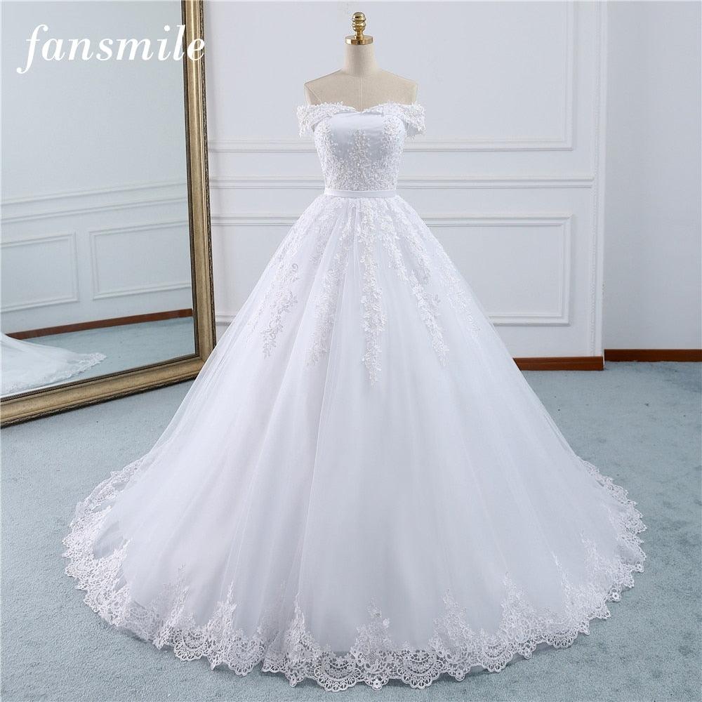 Wedding dress With pearls In Lace Tulle Mariage Format - ItemBear.com