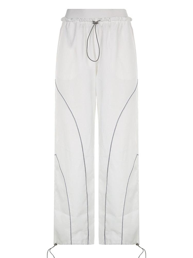 White Baggy Loose Wide Leg Pants - ItemBear.com