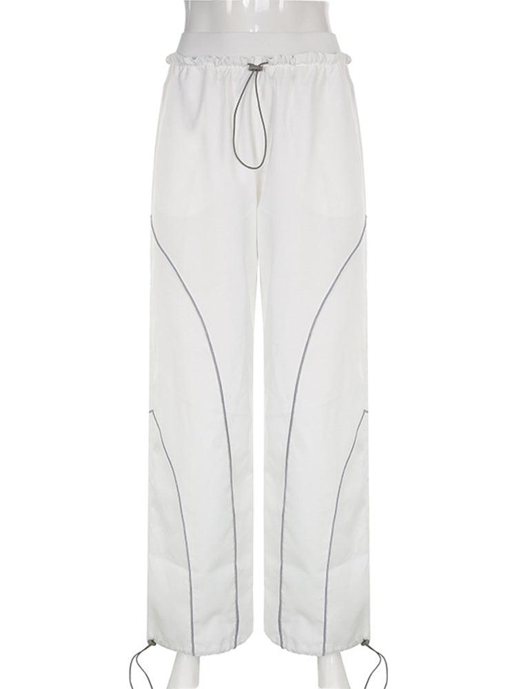 White Baggy Loose Wide Leg Pants - ItemBear.com