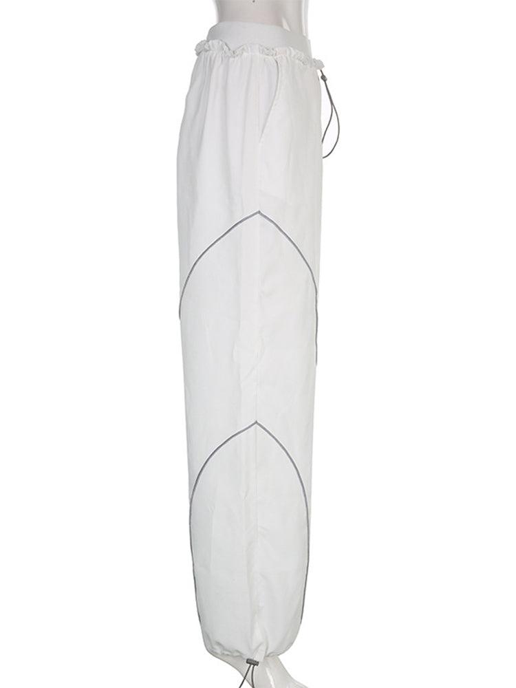 White Baggy Loose Wide Leg Pants - ItemBear.com
