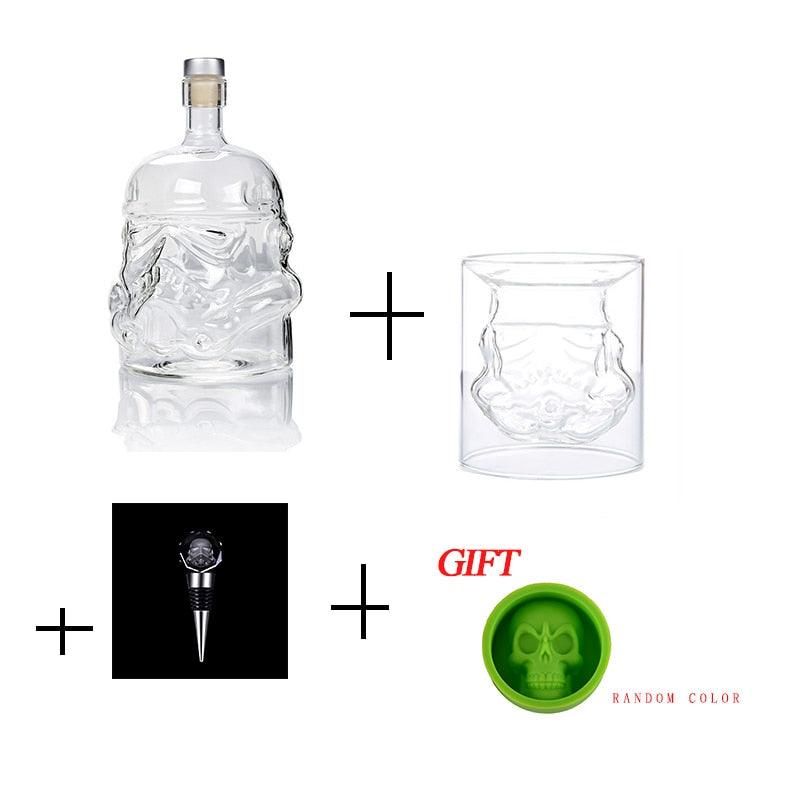 Wine Glass Set Storm Trooper Helmet Whiskey Decanter Whiskey Glass Cup Wine Glasses Accessories Creative Men Gift - ItemBear.com