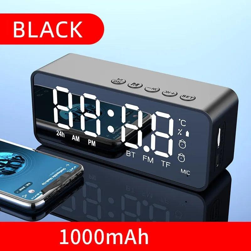 Wireless Bluetooth Speaker Small Mini Alarm Clock Portable Cannon Mini Voice Broadcast the Card Instert Vehicular Audio System - ItemBear.com