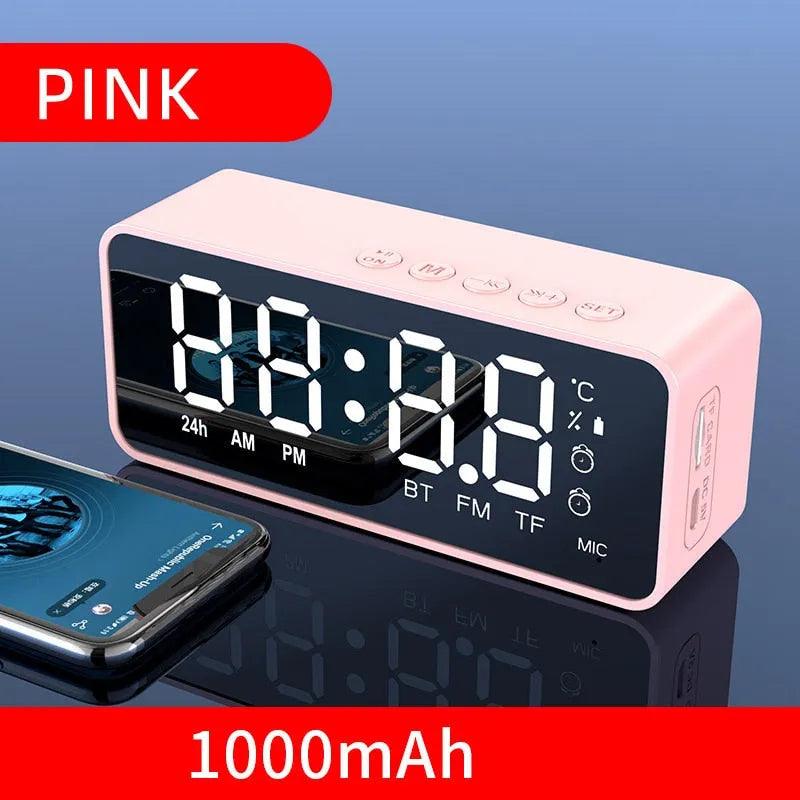 Wireless Bluetooth Speaker Small Mini Alarm Clock Portable Cannon Mini Voice Broadcast the Card Instert Vehicular Audio System - ItemBear.com