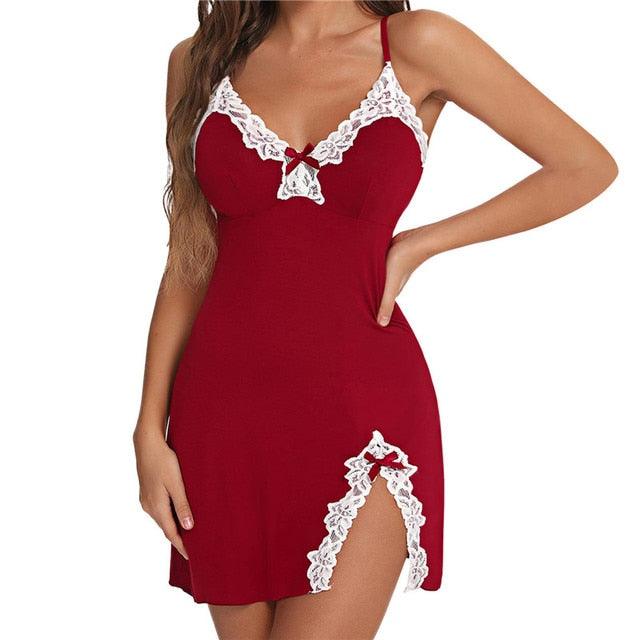 Women Nightgown Sexy V-Neck Lingerie - ItemBear.com