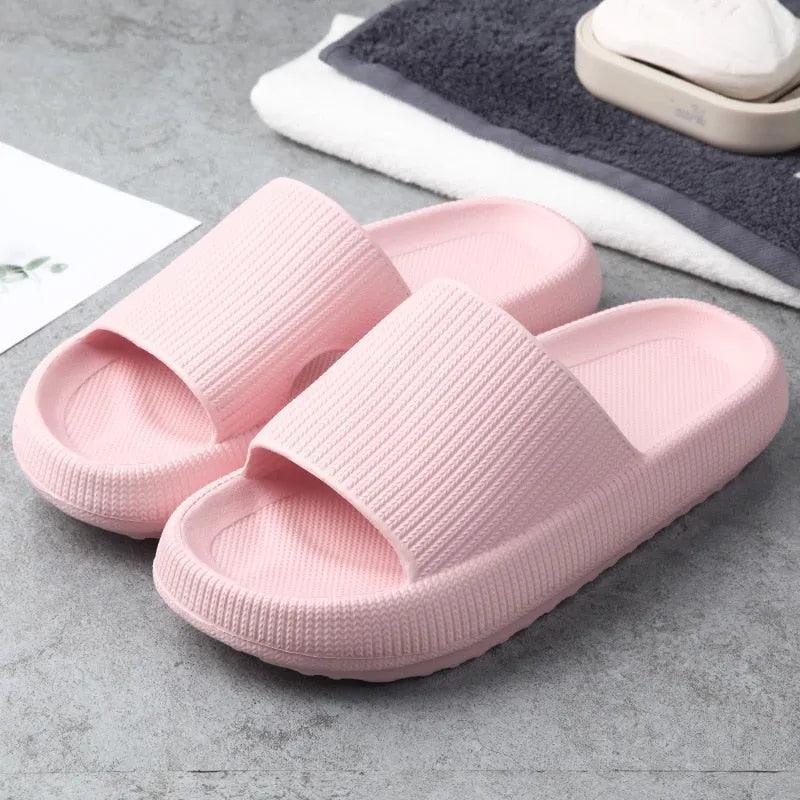 Women Thick Platform Slippers Summer Beach Eva Soft Sole Slide Sandals Leisure Men Ladies Indoor Bathroom Anti-slip Shoes - ItemBear.com