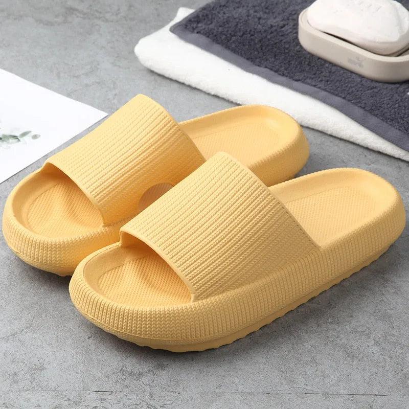 Women Thick Platform Slippers Summer Beach Eva Soft Sole Slide Sandals Leisure Men Ladies Indoor Bathroom Anti-slip Shoes - ItemBear.com