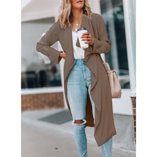 Women's Windbreaker Trench Coat - ItemBear.com