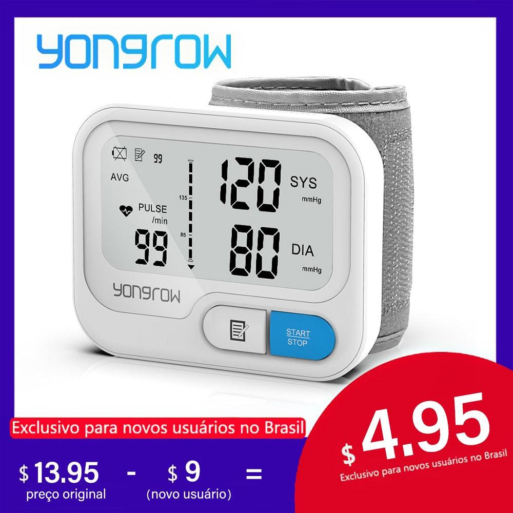 Yongrow Automatic Digital Wrist Blood Pressure Monitor sphygmomanometer Tonometer Tensiometer Heart Rate Pulse Meter BP Monitor - ItemBear.com