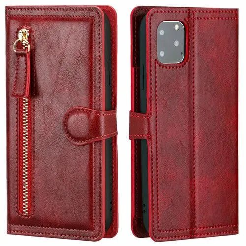 Zipper Wallet Flip Case For iPhone With Wireless Charging Support - ItemBear.com