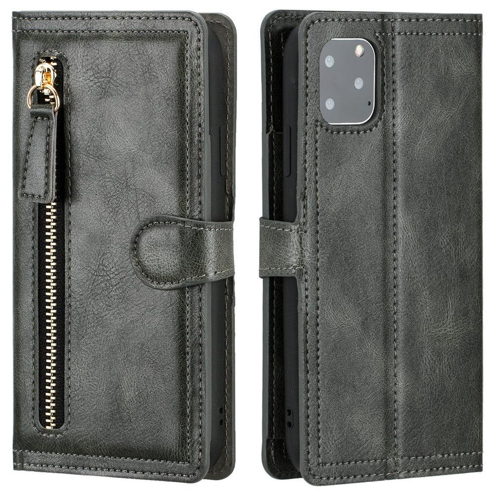 Zipper Wallet Flip Case For iPhone With Wireless Charging Support - ItemBear.com