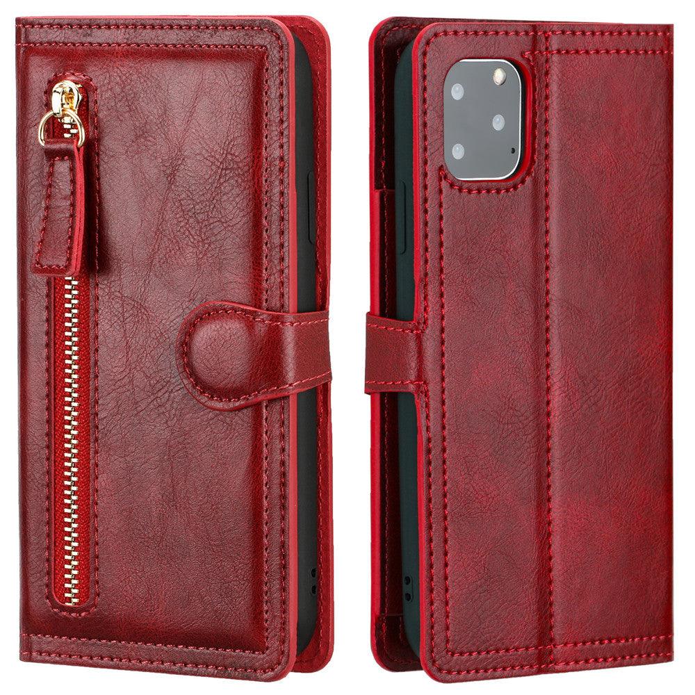 Zipper Wallet Flip Case For iPhone With Wireless Charging Support - ItemBear.com