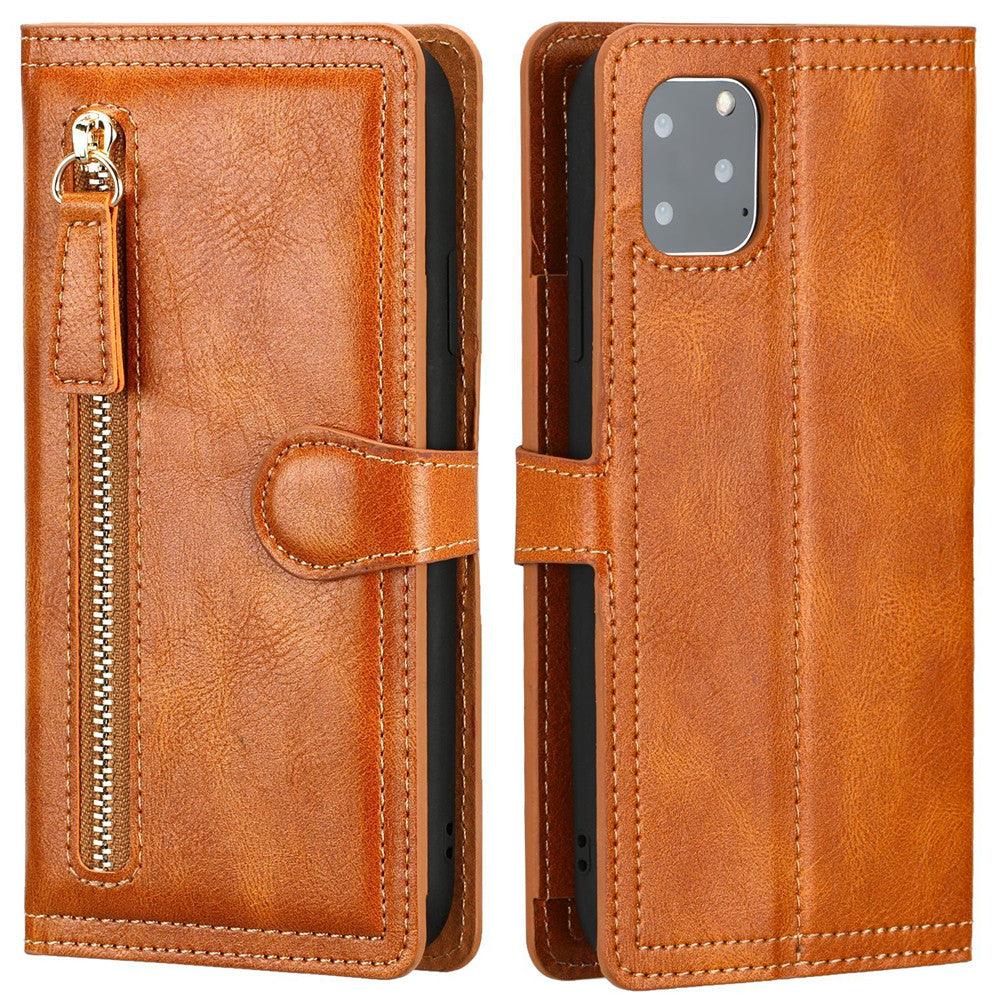 Zipper Wallet Flip Case For iPhone With Wireless Charging Support - ItemBear.com