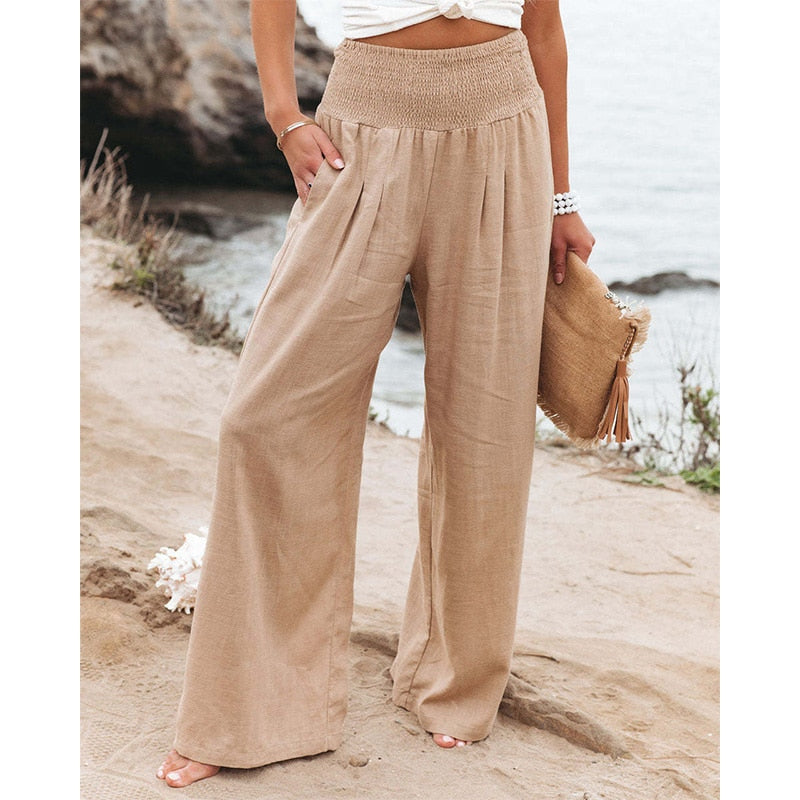 Cotton Linen Pockets Long Trousers - Premium from ItemBear.com - Just $19.60! Shop now at ItemBear.com