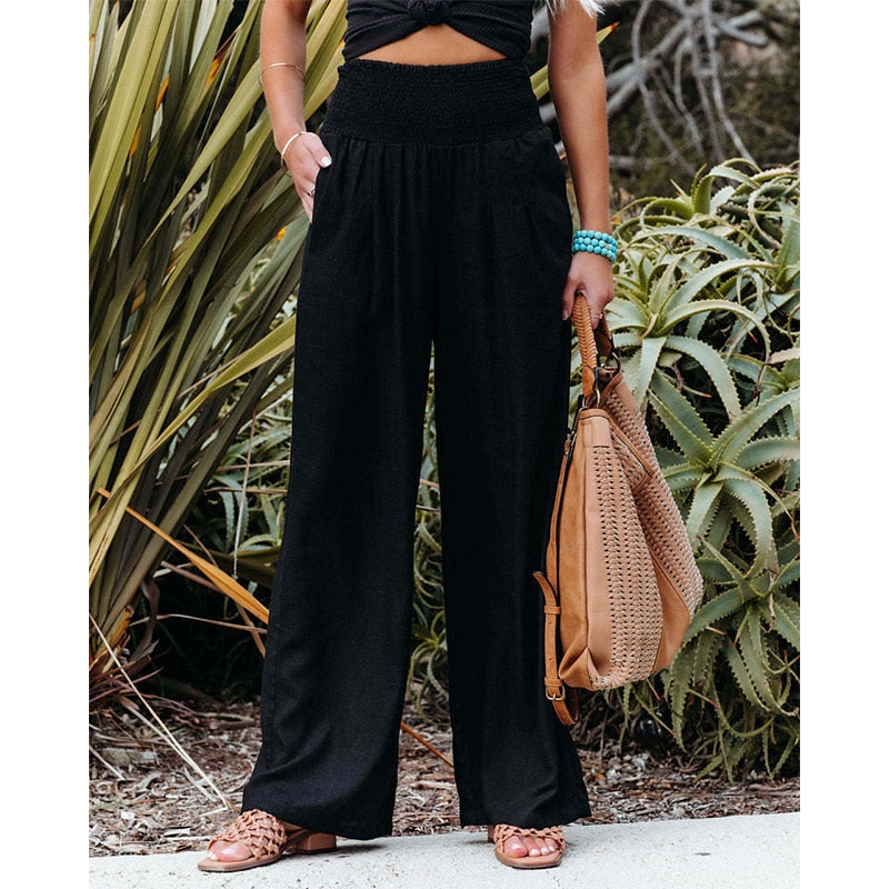 Cotton Linen Pockets Long Trousers - Premium from ItemBear.com - Just $19.60! Shop now at ItemBear.com
