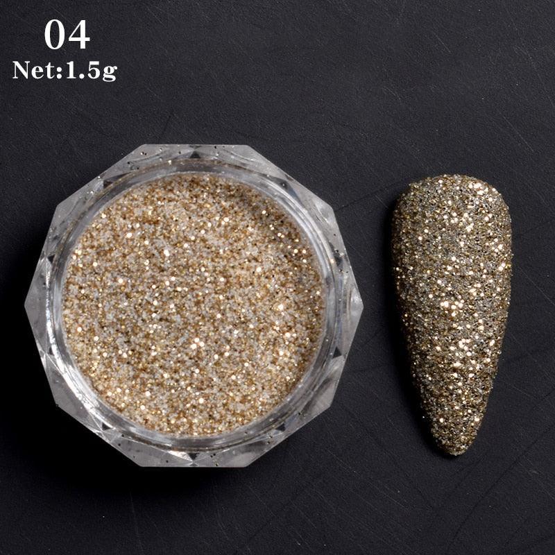1 Box Hot Sale Holographics Nail Powders Laser Shiny Nail Glitters Dust Decorations For Nail Art Chrome Pigment DIY Accessories - ItemBear.com