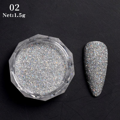 1 Box Hot Sale Holographics Nail Powders Laser Shiny Nail Glitters Dust Decorations For Nail Art Chrome Pigment DIY Accessories - ItemBear.com