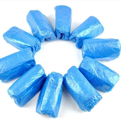 100Pcs Plastic Waterproof Disposable Shoe Covers - ItemBear.com